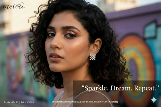 Drip Check: Grid-Style Sterling Silver Studs - ER93