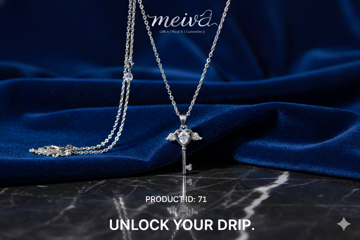 The "Key to My Heart" Pendant 🗝️✨- PE71